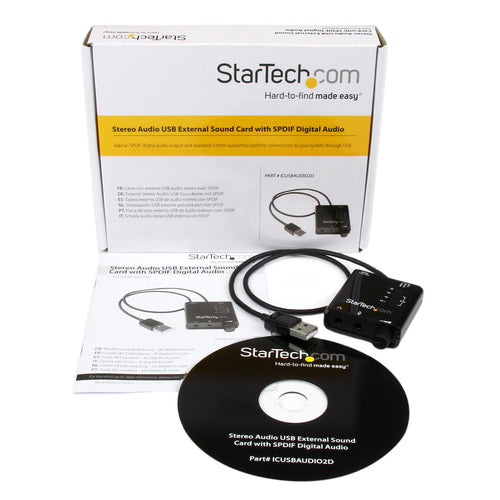 Startech Usb2.0 To 3.5Mm Spdif Digital Audio And Stereo Mic Adapter, 2Yr