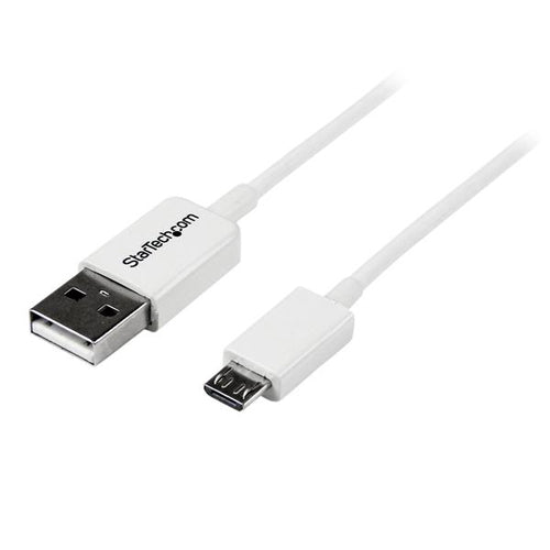 Startech 1M Usb2.0 A To Micro Usb2.0 B Cable, M/M, White, Ltw