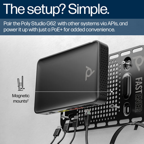 HP Poly G62 Modular Android Video Conferencing System With Mounting Plate Kit