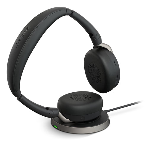 Jabra Wireless Evolve2 65 Flex Ms Stereo Bt Headset W/Charging Stand + Link390A, Usb-A