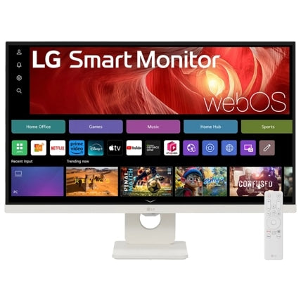 LG 27" (16:9) Uhd Ips, Hdmi(2), Usb-C(65W), Webos, Spkr, Tilt, Vesa, 3Yr