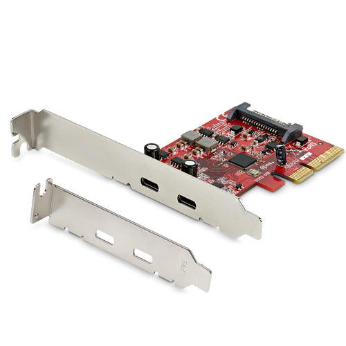 Startech 2 Port 10Gbps Pcie Usb-C Card, USB 3.1, Low Profile, 2Yr