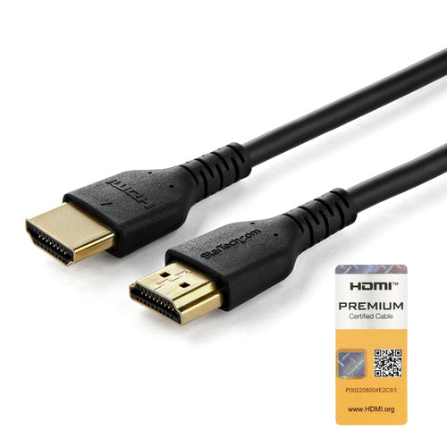 Startech 1M High Speed HDMI 2.0 Cable, M/M, 4K 60Hz, Ethernet, Rugged, Black, Ltw