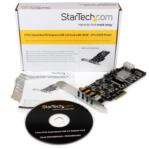 Startech 4 Port USB 3.0 Pcie Card W/ 4 Dedicated Channels - Uasp 2Yr