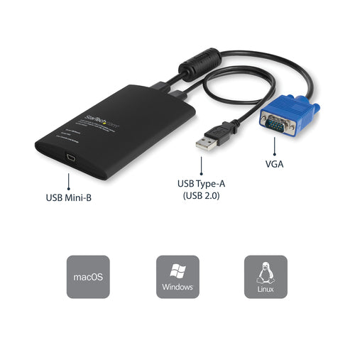 Startech USB Crash Cart Adapter, File Transfer, Video Capture 2Yr