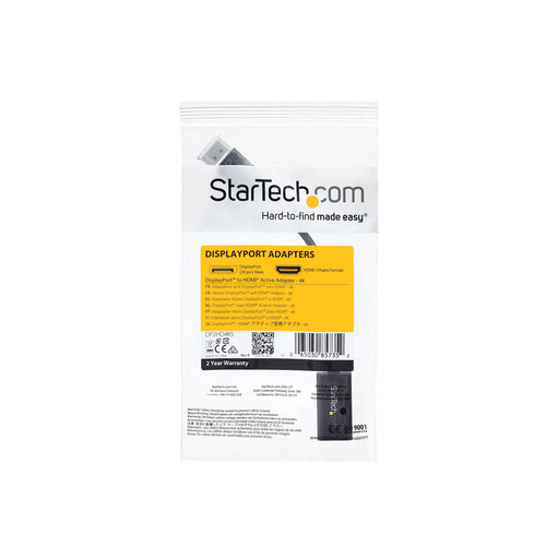 Startech Dp To HDMI Adapter Converter 4K Active Dp 1.2 To HDMI 3Yr