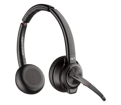 HP Poly Savi S8220 Oth Wireless Ms Stereo Dect Headset,D200 Dongle, Usb-A, Charge Stand