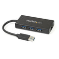Startech 3 Port USB 3.0 Hub, W/ Gbe, Portable 2Yr