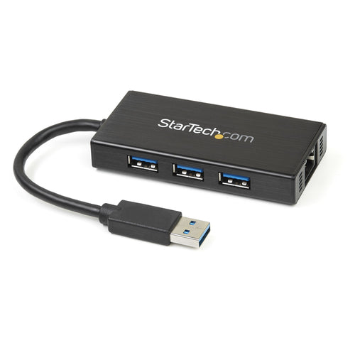 Startech 3 Port USB 3.0 Hub, W/ Gbe, Portable 2Yr