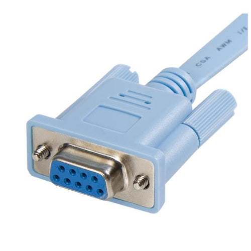 Startech 2M Cisco Rj45 To Db9 Console Router Cable, M/F, Blue, Ltw