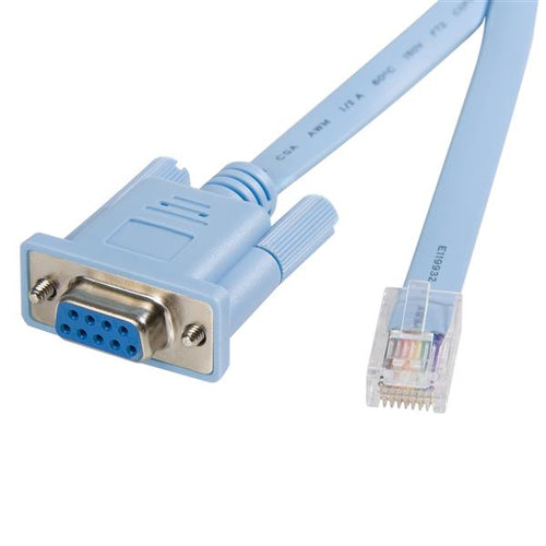 Startech 2M Cisco Rj45 To Db9 Console Router Cable, M/F, Blue, Ltw
