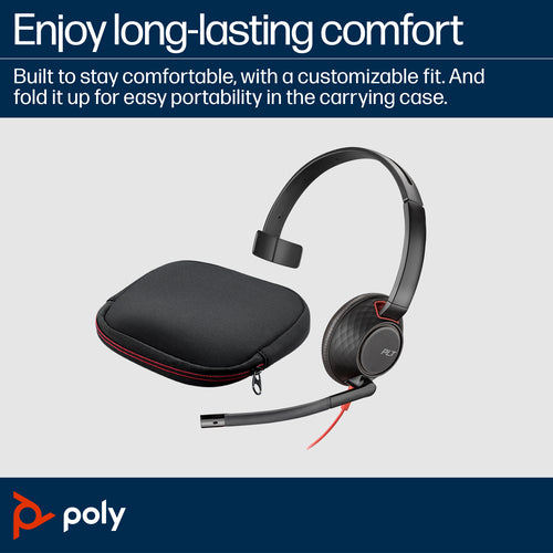 HP Poly Blackwire C5210 Uc Mono Usb-C Corded Headset,3.5Mm Inc Usb-A Adaptor