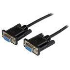 StarTech 1M Black DB9 RS232 Serial Null Modem Cable F/F, Ltw