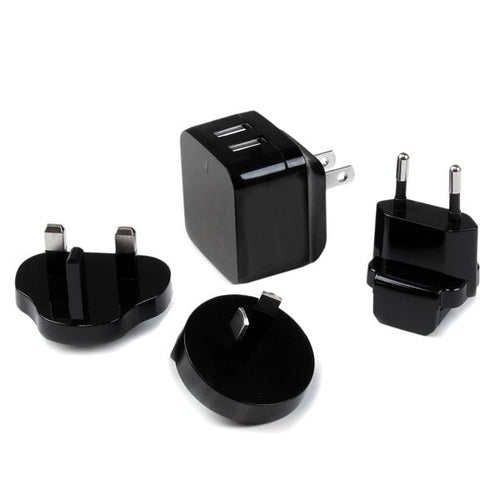 Startech Dual Port USB Wall Charger 17W/3.4A Travel Charger 110V/220V 2Yr