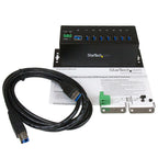 Startech 7 Port USB 3.0 Hub, Industrial, Metal, Esd & Surge Protection, Mount, 2Yr