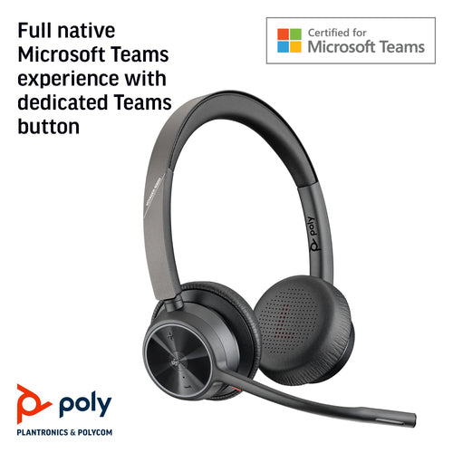 HP Poly Voyager 4320 Oth Wireless Ms Stereo Headset, Bt700 Dongle , Usb-A