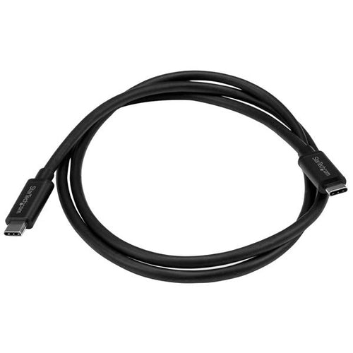 Startech 1M Usb-C 3.1 Cable, TB 3 Compatible, Black, 2Yr