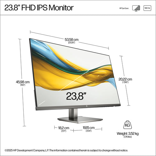 HP Series 5 23.8 Inch Fhd Monitor - 524Da
