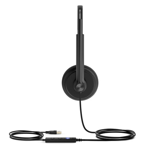 Yealink Wired (Uh34-Lite) Ms Dual Headset, Noise Cancelling Mic, Foam Cushion, Usb-A