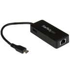 StarTech USB-C To GbE Adapter, USB 3.0(1), Tb3 Compatible, Black