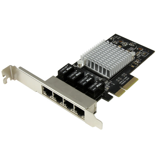 Startech 4 Port Gbe Pcie Network Card, Intel I350, 2Yr
