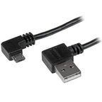 StarTech 1M Micro Usb2.0 A To Micro Usb2.0 B Cable, M/M, Right Angle, Ltw