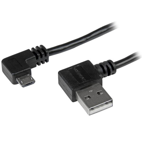 Startech 1M Micro Usb2.0 A To Micro Usb2.0 B Cable, M/M, Right Angle, Ltw