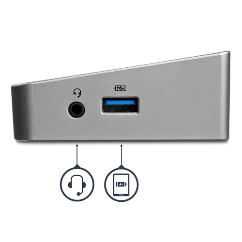 Startech USB 3.0 4K Dock, Triple Display, Dp(2), Hdmi, Usb(5), Rj45, Lock, 3Yr