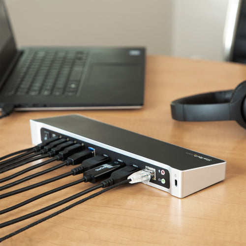 Startech USB 3.0 4K Dock, Triple Display, Dp(2), Hdmi, Usb(5), Rj45, Lock, 3Yr