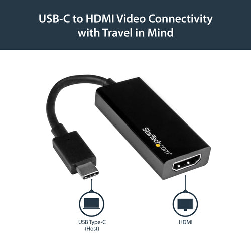 Startech Usb-C (T/Bolt3) To HDMI Adapter, 4K, Black, 3Yr