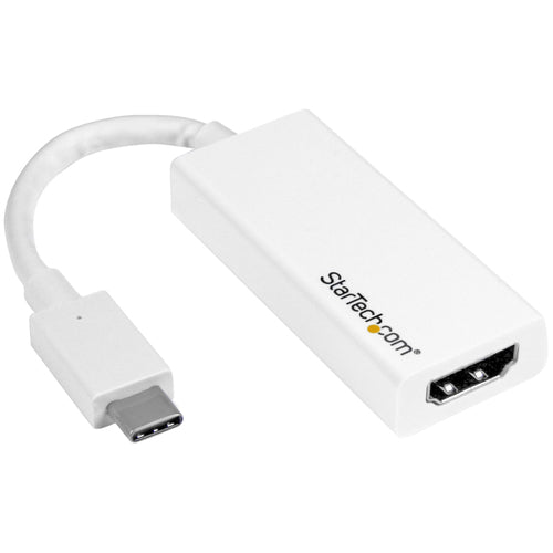 Startech Usb-C (T/Bolt3) To HDMI Adapter, 4K, White, 3Yr