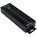 Startech 10 Port USB 3.0 Hub, Industrial, Metal, Esd & Surge Protection, Mount, 2Yr