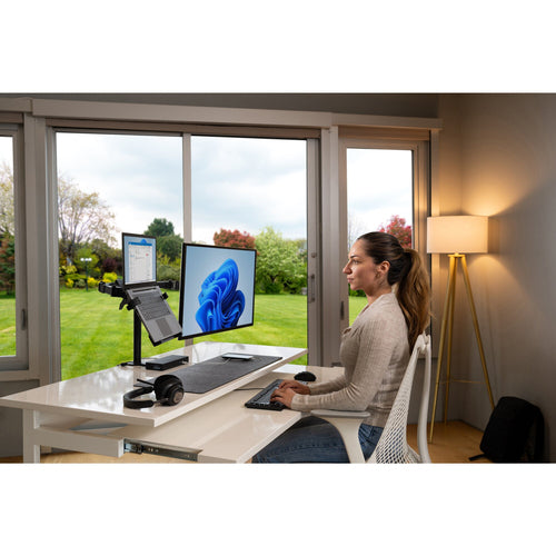 Kensington Dual Monitor Desk Mount, Up To 32" & 8Kg, Vesa 75X75, 100X100 - Black
