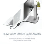 Startech 0.2M HDMI To Dvi-D Adapter Cable, M/F, Black, Ltw