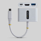 Startech.Com USB-C HDMI Multiport Hub, 140W, 4K 60Hz, USB 5Gbps, White, 3 Yr