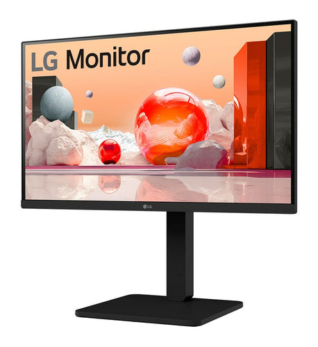 LG 24" (16:9) Fhd Ips, Hdmi, Dp, Usb, D-Sub, 100Hz, Spkr, H/Adj, Tilt, Vesa, 3Yr