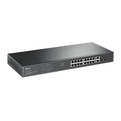 Tp-Link 16-Port Easy Smart Gigabit Switch, Poe+(16), Sfp(2), 250W, Metal Case, 5Yr