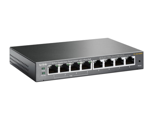 Tp-Link 8-Port Easy Smart Gigabit Switch, Poe+(4), 64W, Metal Case, 5Yr