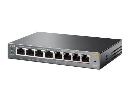 Tp-Link 8-Port Easy Smart Gigabit Switch, Poe+(4), 64W, Metal Case, 5Yr