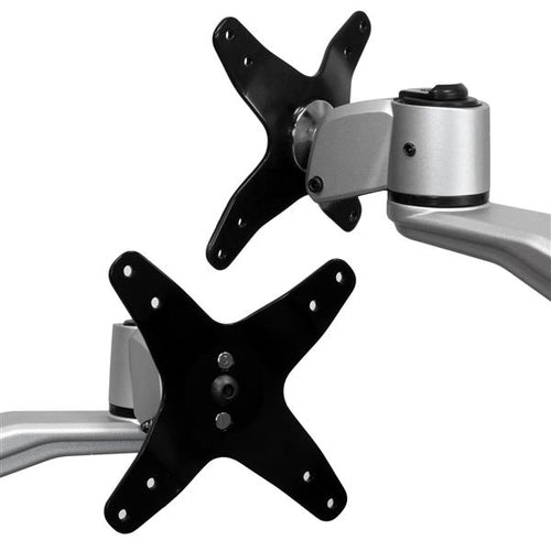 Startech Dual Monitor Desk Mount <30", <24" (Stacked), <9Kg, Full Motion, Silver, Vesa, 10