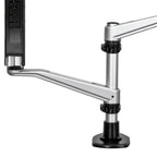 Startech Dual Monitor Desk Mount <30", <24" (Stacked), <9Kg, Full Motion, Silver, Vesa, 10