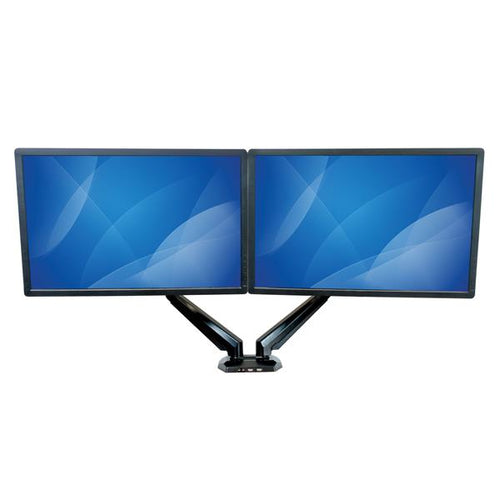 Startech Dual Monitor Desk Mount <32", <8Kg, Full Motion, Vesa, Black, Usb, Audio, 2Yr