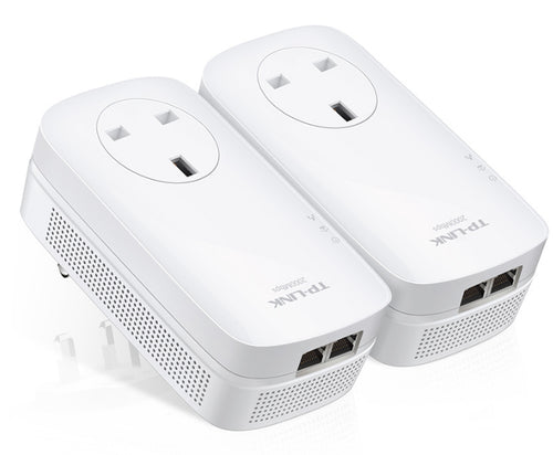 Tp-Link Av2000 Gigabit Passthrough Powerline Starter Kit, Gbe(2), 2X2 Mimo, 3Yr