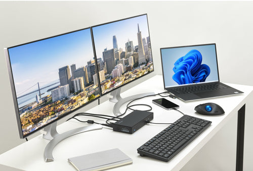 Kensington Sd4781P Usb-C/ Usb-A Dual 4K Dock, Hdmi(2), Dp(2), Usba(5), Usb-C, 100W, 3Yr