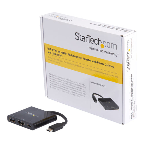 Startech Usb-C (T/Bolt3) Multiport Adapter, 4K Hdmi, Usb, Single Display, 60W Pd, 3Yr