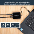 Startech Usb-C To Dual Gbe Adapter, USB 3.0(1), Black, 2Yr
