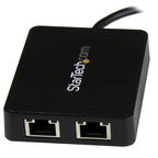 Startech Usb-C To Dual Gbe Adapter, USB 3.0(1), Black, 2Yr