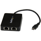 Startech Usb-C To Dual Gbe Adapter, USB 3.0(1), Black, 2Yr