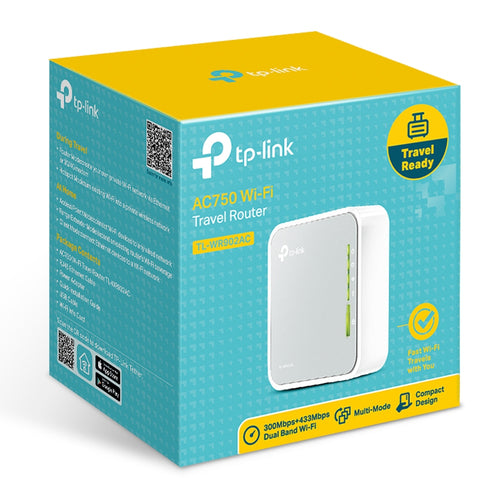 Tp-Link Ac750 Dual-Band Travel Router, USB Port, 3Yr