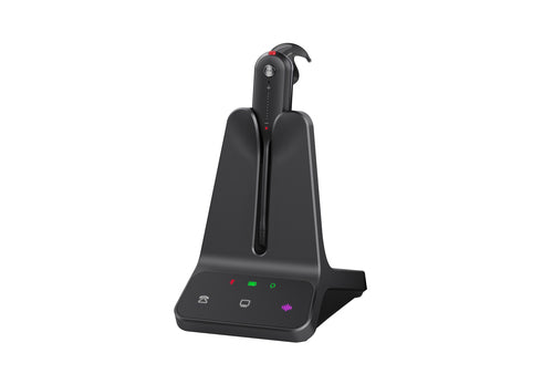 Yealink Dect Wireless (Wh63-E2) Uc Convertible Headset With Base, 2.5Mm, Ringer